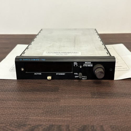 NARCO COM 810+ Plus TSO VHF COM TRANSCEIVER With New 8130