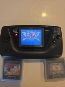 SEGA Game Gear Handheld System - Black Tested With 3 Games