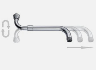 Neoperl S-Auslaufrohr 280 480 mm, Universal 3/4'' Chrom 16630096