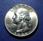1953-D Washington Quarter  Ch. BU