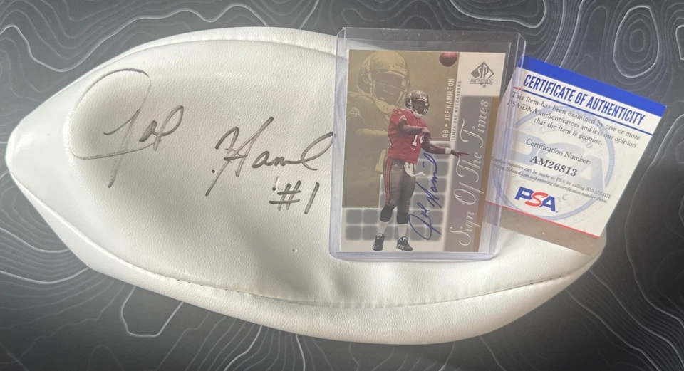 2000 SP Authentic Sign of the Times #JH Joe Hamilton Auto + Wilson auto Football - Image 2 of 4