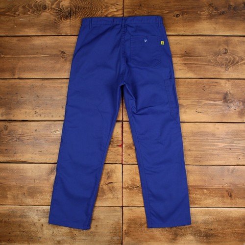 Vintage French Workwear Pants Trousers 33x31 Unisex Straight Blue Cotton - Picture 2 of 9
