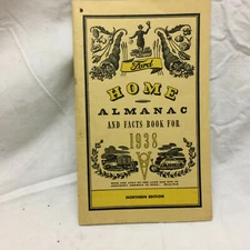 Vintage 1938 Ford Motor Co Home Almanac Lapham Motors Roseburg, Oregon Calendar