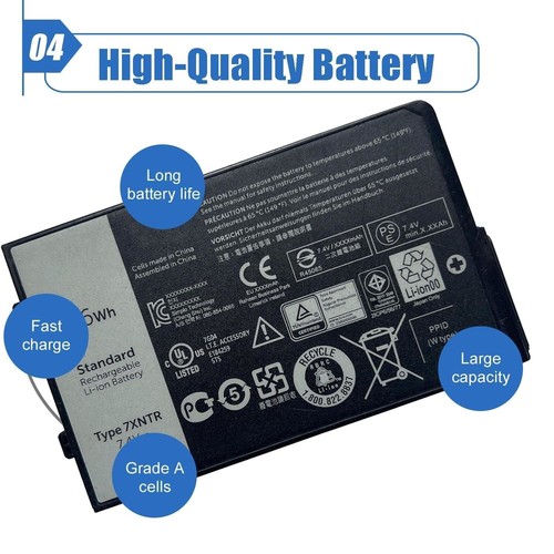 26Wh 7XNTR J7HTX Battery for Dell Latitude 7202 7212 Rugged Extreme Tablet 2JT70 - Picture 5 of 8