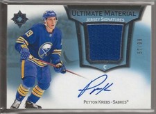 2022-23 Ultimate #UMS-PK Peyton Krebs -Ultimate Material Signatures 57/99-Sabres