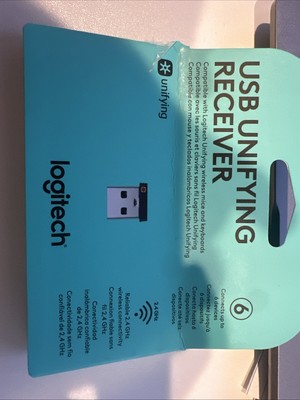 Logitech USB Unifying Receiver 2.4 GHz Wireless Dongle Connect 6 Devices Open