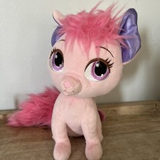 Disney Jakks Princess Palace Pets Aurora Pink Purple Cat Plush Heart Stuffed 9"