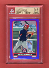 BRYCE HARPER 2012 BOWMAN CHROME PROSPECTS PURPLE REFRACTOR # 199 / 199 BGS 9.5