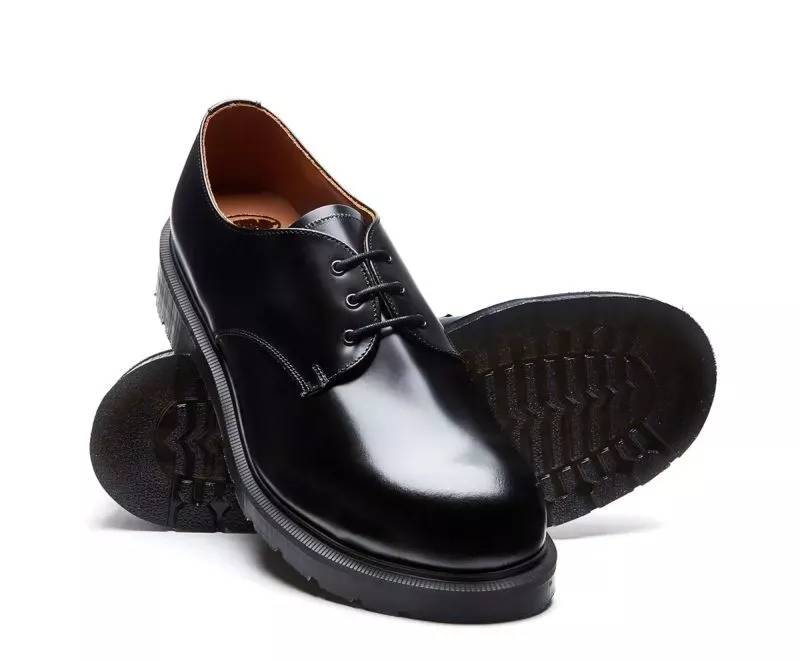 Solovair Made IN England 3 Eye Black High Steel Toe Gibson Shoe