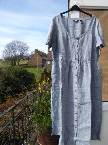 Brand new Lands End 100% linen dress XXL 24-26 linen dress Lands End dress - Picture 3 of 13