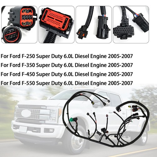 2005-2007 For Ford Super Duty Diesel Engine Wiring Harness 6.0L D450-637-BA-M7 - Picture 9 of 9