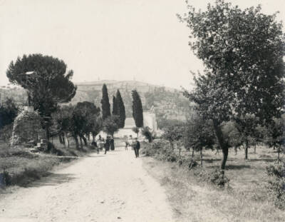 Via Appia with the old St Clementina cemetery in the background, B- Old Photo