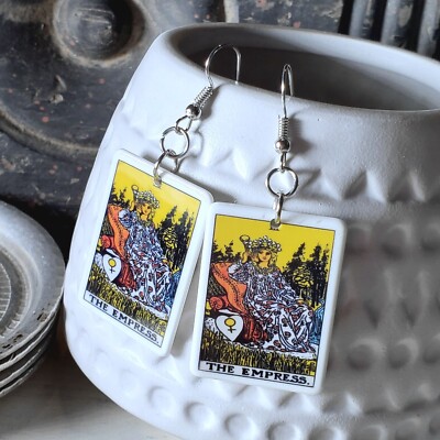 Mystical Tarot Card The Empress Oracle Archetype Lightweight Earrings