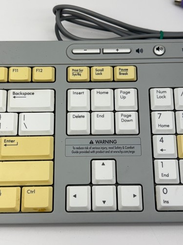 Vintage HP Keyboard Model 5137 English Standard QWERTY Gray PS/2 5V 50mA READ - Picture 4 of 10