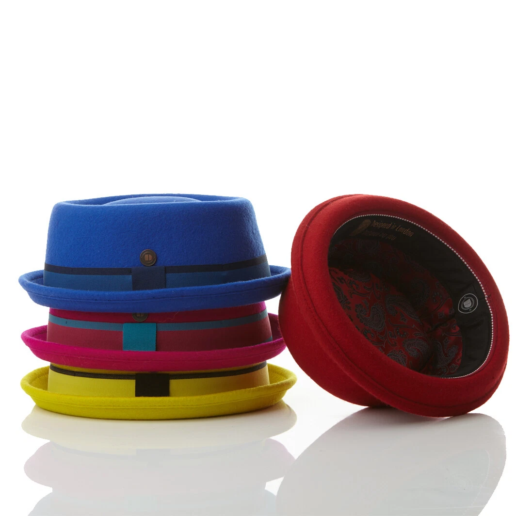 Dasmarca LEO wool felt short brim MOD rude-boy style porkpie hat
Opens in a new window or tab