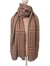 Pink Dogtooth Scarf Grey Super Soft Winter CheckHoundtooth Ladies Christmas Gift