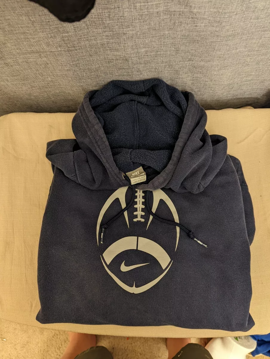 nike sportswear center swoosh hoodie men s XL blue