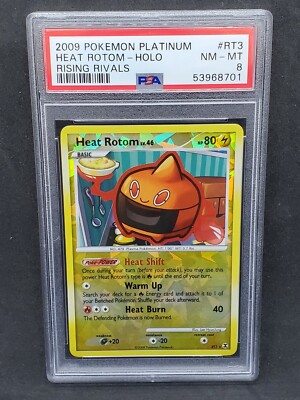 Pokemon PSA 8 NM-MT Heat Rotom RT3 Rising Rivals Reverse Holo 2009 S ...