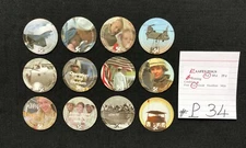 AAFES POGS, 4th Series (Printing), 12 POGS, Complete 5¢ set, #P34 or #P35