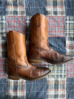 Rare Very Early Red Wing Pecos Distressed Brown Leather Boots