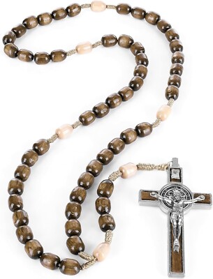 Mua SANCTUM VERITAS Genuine Made in Italy Rosary Necklace Blessed by Pope Francis Saint Benedict