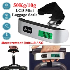 50kg/10g Portable Travel LCD Digital Hanging Luggage Scale Electronic Weight US