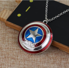 Marvel Avengers Necklace Superhero Captain America Shield Metal
