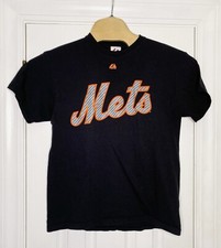 Majestic MLB New York Mets Short Sleeve T-Shirt Black Orange Large Matt Harvey