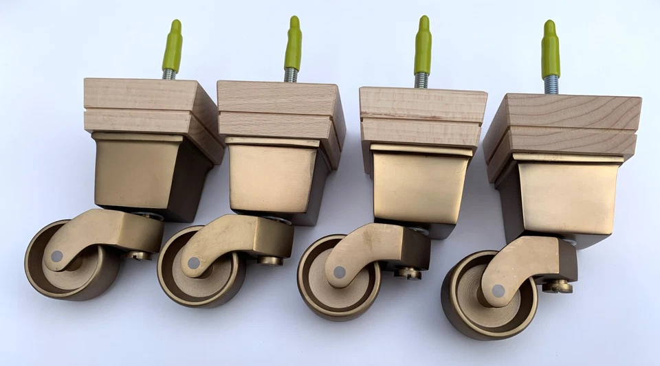 Set of sofa / chair wooden feet / legs. Dark or natural wood, bronze or pewter! - image 4 of 4