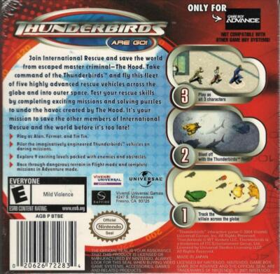GBA サンダーバード / Thunderbirds 北米版 輸入 海外 動作確 Amazon.com: Thunderbirds - Game Boy Advance : Video Games