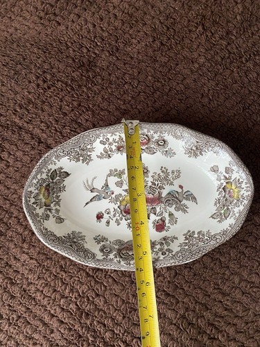 Enoch Wedgwood Oriental Pheasants Side Dish 20 x 14 Cm. VGC Used. - Picture 9 of 12