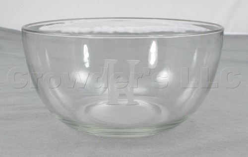 Cuencos de vidrio decorativos transparentes con letras monograma Charleston SC - 11" y 6" - Imagen 8 de 12