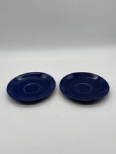 Set of 2 Fiestaware Cobalt Blue Saucer 6