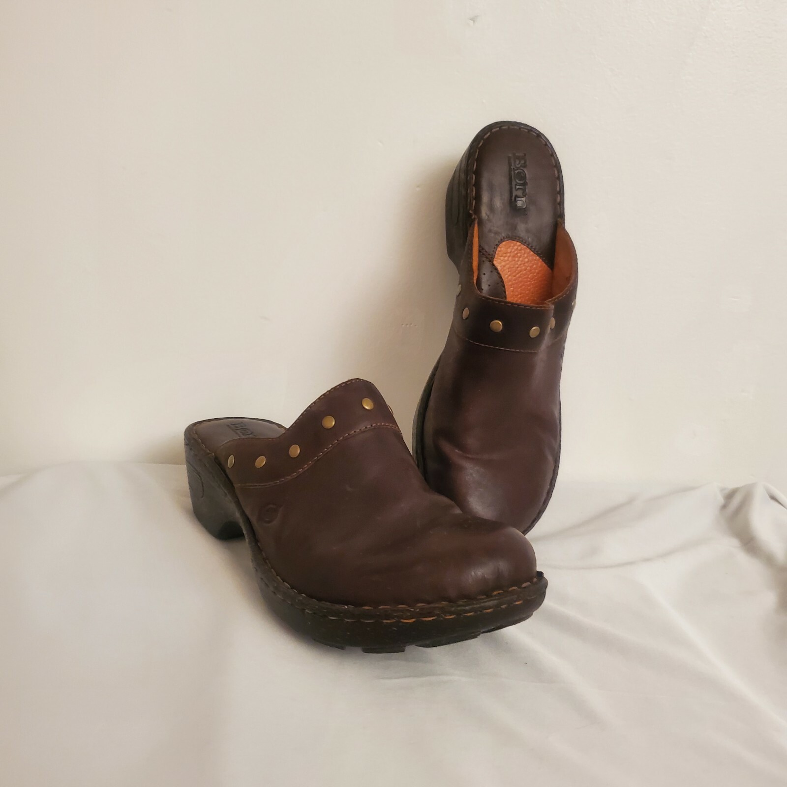 born majesty leather studded clog