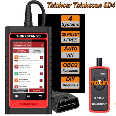 Thinkcar SD 4 System Auto OBD2 EOBD Diagnostic Tool Check Engine Transmission