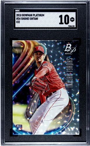 2018 Bowman Platinum ICE SP Shohei Ohtani RC Rookie Card SGC 10 Low Pop