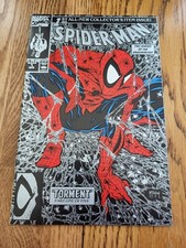 Marvel Comics Spider-Man #1 - Black & Silver + Card (1990) - Excellent