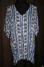 ~ LADIES PLUS ~SOSTANZA ~ SIZE 20W~SHORT SLEEVE BUTTON FRONT SHIRT