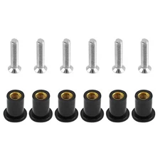 6pcs M5 Neoprene Well Nut with Stainless Steel Pozi Screw M5 x 25mm Boats