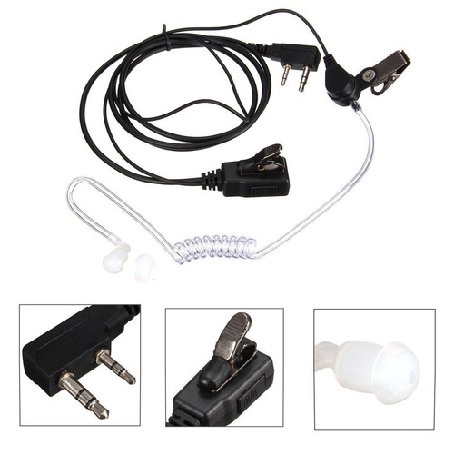 FBI 2PIN Style Headset Earphone Earpiece Mic Security Radio Walkie Talkie Pro US - Picture 8 of 8