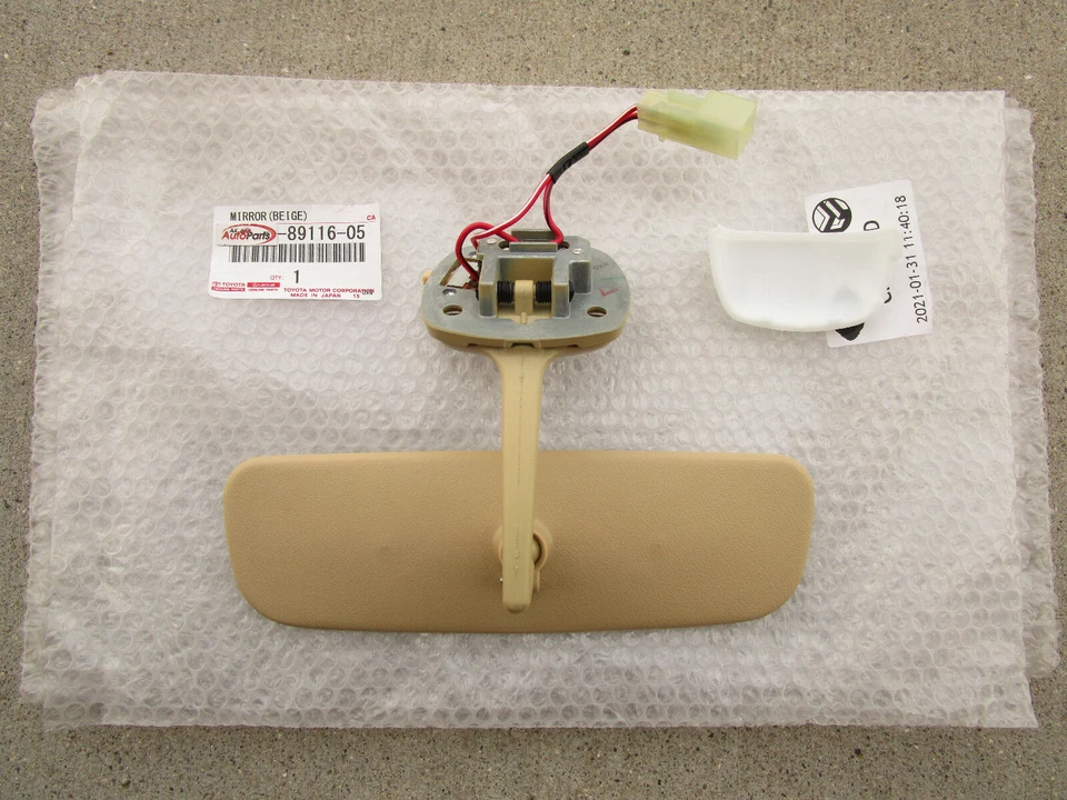 ADEQUADO PARA: 81 - 83 TOYOTA PICKUP ESPELHO RETROVISOR MANUAL COM LUZ CÚPULA MAPA FABRICANTE DE EQUIPAMENTO ORIGINAL NOVO - Imagem 4 de 4