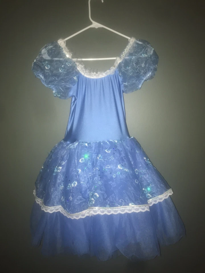 girls blue BALLET Dance Princess  COS PLAY dress size 7/8 9/10 - Image 3 of 4