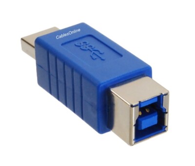 USB 3.0 Super-Speed A Male to B Female Adapter, AD3-U03