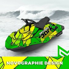 Seadoo SPARK trixx Bombardier 2up 3up Jet Ski Graphic Kit Decal Wrap GREEN