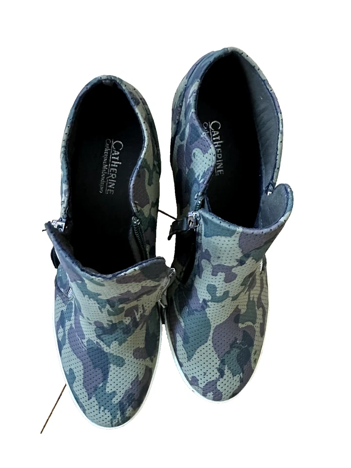 NWT Catherine Malandrino Camouflage Women’s Footwear New Size 9 Zip Up Sides - Image 3 of 4