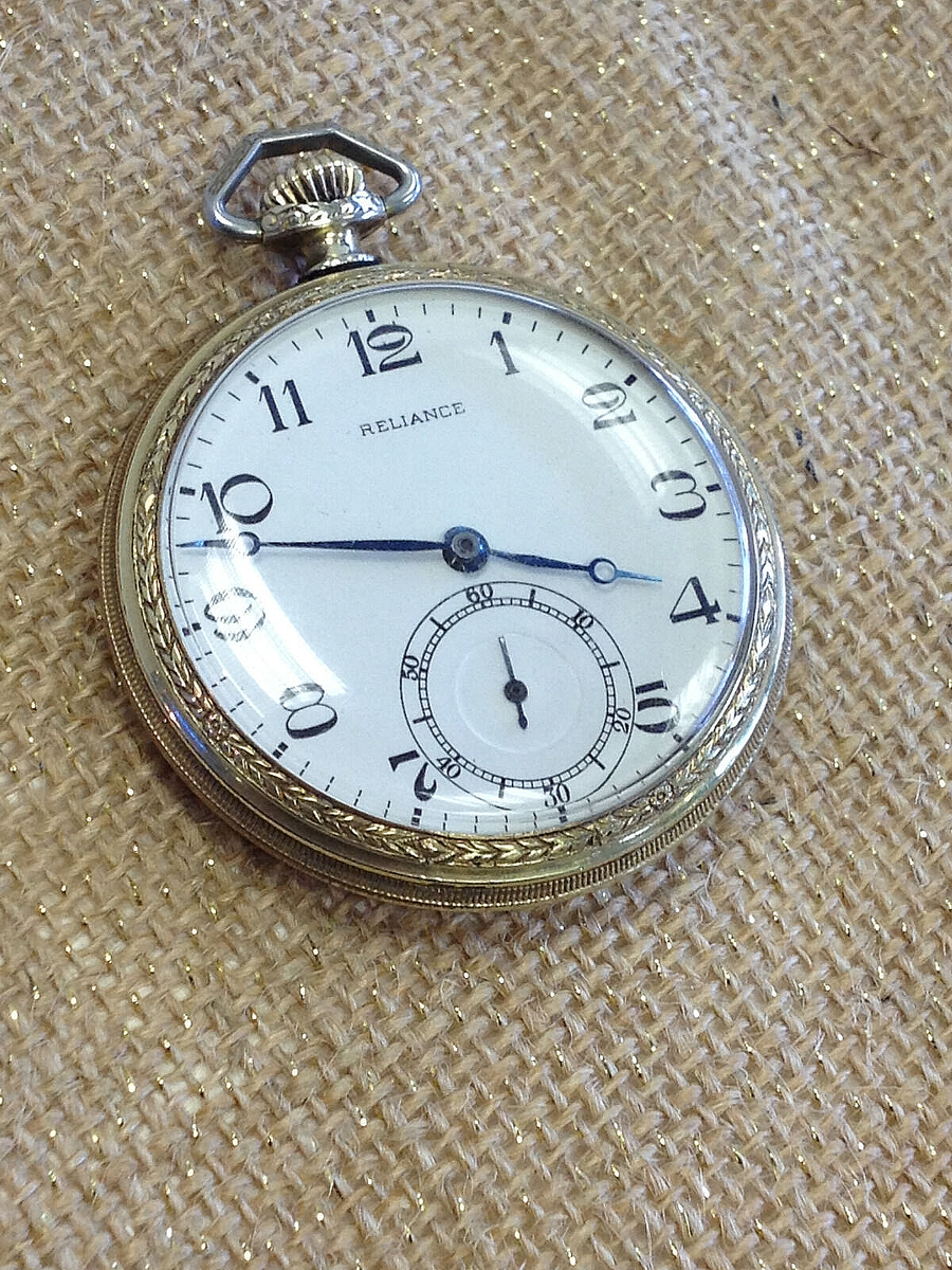 14 Size RELIANCE ILLINOIS ELGIN USA VINTAGE MECHANICAL MANUAL POCKET WATCH