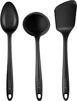 3-Piece Silicone Kitchen Utensils Set - Non-Stick Cooking Utensils with Heat Res