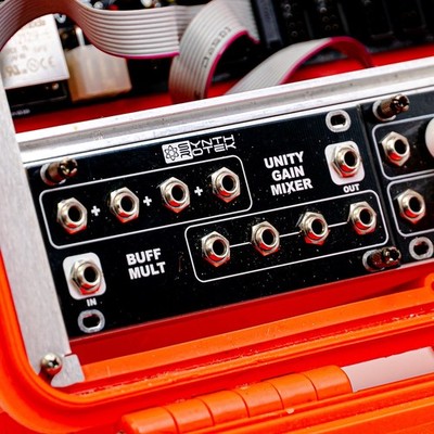 Synthrotek Power Lunch 44HP Eurorack Case w/ Mixer & Stereo Output