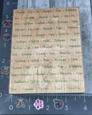 Hero Arts Wordprints Flower Background Varieties S1234 Rubber Stamp Wood E3