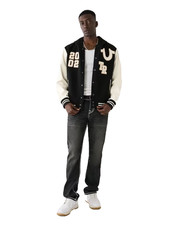 True Religion Hooded Varsity Jacket Large